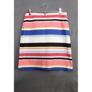 Talbots Womens‎ Multi Color Striped Cotton Blend Fully Lined Pencil Skirt Sz 6P